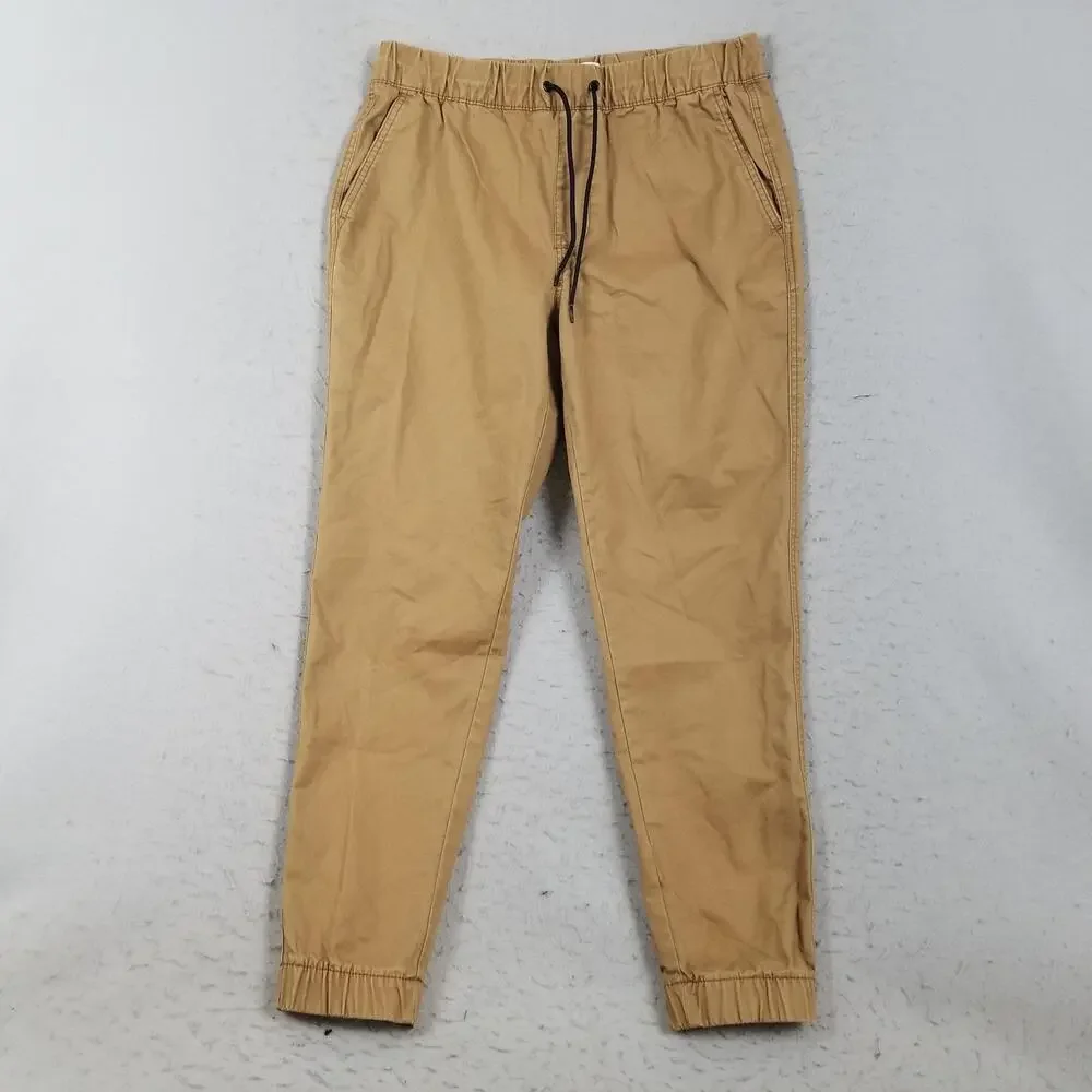 Old‎ Navy Modern Jogger Pants Mens Medium Beige Elastic Waist Stretch Casual